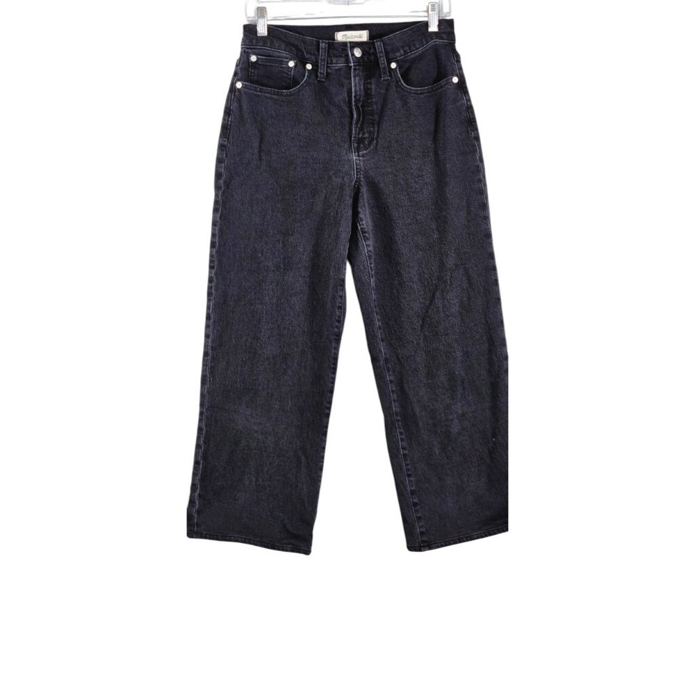 Madewell 28P Women's Jeans Wide-Leg High-Rise Medium Wash Black